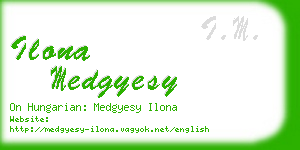 ilona medgyesy business card